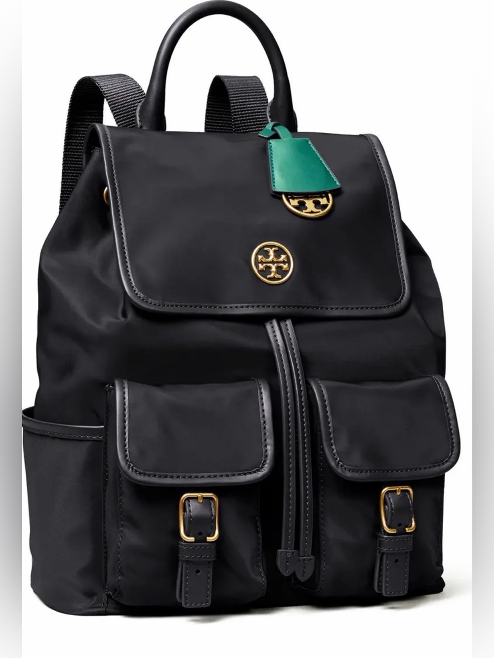 Tory Burch Black Designer Perry Nylon Backpack